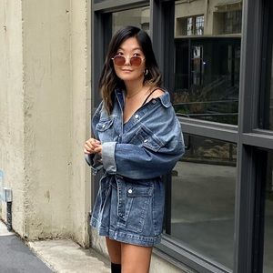 NWT Express Denim Blazer Jacket